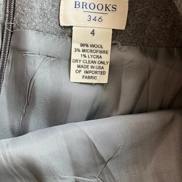 Brooks 346 Gray Pencil Maxi Size 4 Wool Skirt - Picture 5 of 9